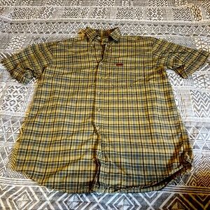 Carhartt plaid short-sleeve button-up in size L